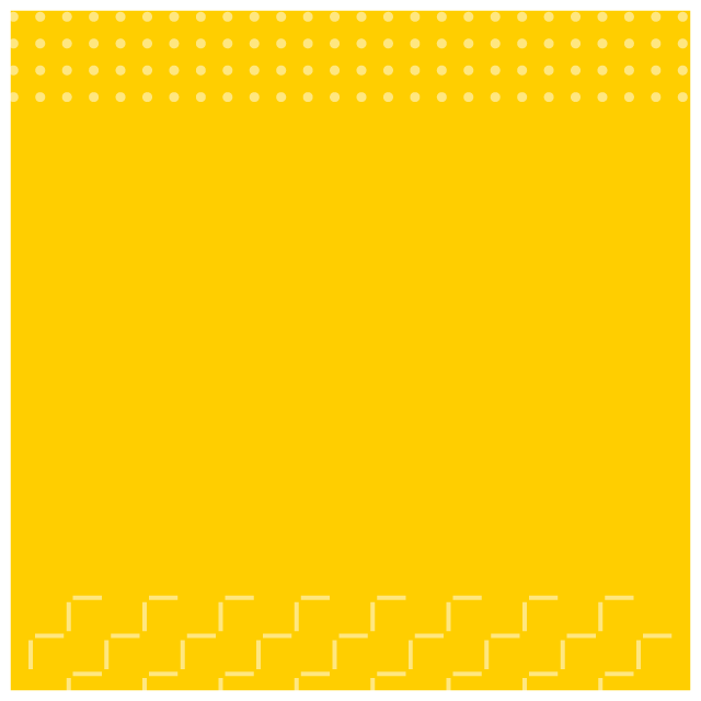 Yellow square with white border