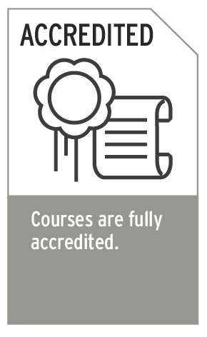 Courses are fully accredited.